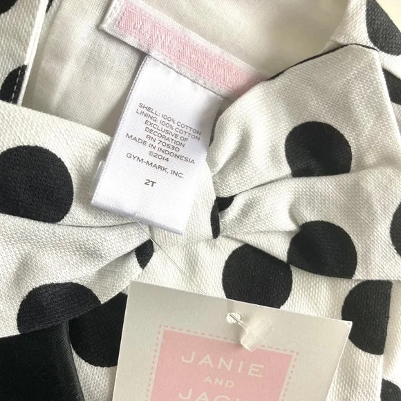 NWT Janie and Jack Polka Dot Dress with RuffleDress 2T